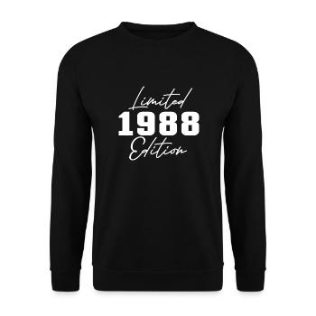 35. Geburtstag Männer Frauen Jubiläum 35 Jahre alt - Unisex Pullover - Schwarz - Vorne - Alina (178cm) & Michal (187cm)