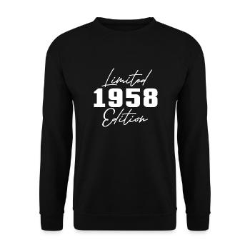 65th Birthday Men Women Anniversary 65 Years Old - Unisex Sweatshirt - black - Front - Alina (178cm) & Michal (187cm)