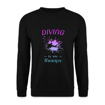 Spruch für Taucher, Diving - Unisex Pullover - Schwarz - Vorne - Alina (178cm) & Michal (187cm)