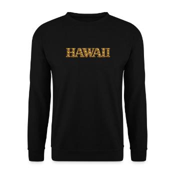 Golden Skull Hawaiian Font - Unisex Sweatshirt - black - Front - Alina (178cm) & Michal (187cm)