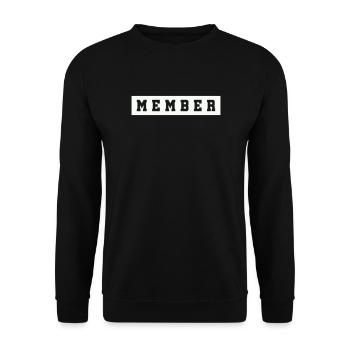 member- - Unisex Pullover - Schwarz - Vorne - Alina (178cm) & Michal (187cm)