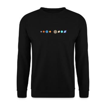 Planètes du système solaire - Sweat-shirt Unisexe - noir - Devant - Alina (178cm) & Michal (187cm)