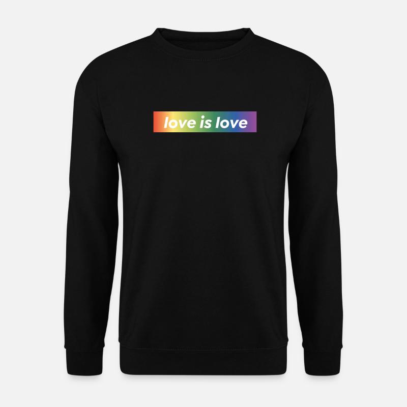 LOVE IS LOVE - Unisex Pullover - Schwarz