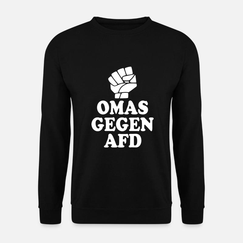 Omas gegen rechts - Unisex Pullover - Schwarz