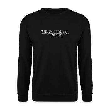 Walk on Water - Eyes on Him - Unisex Pullover - Schwarz - Vorne - Alina (178cm) & Michal (187cm)