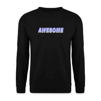 Awesome - Unisex Sweatshirt - black - Front - Alina (178cm) & Michal (187cm)