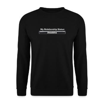 Mein Beziehungsstatus: Kreuzheben – lustiges Gym - Unisex Pullover - Schwarz - Vorne - Alina (178cm) & Michal (187cm)