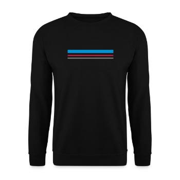 T shirt traits couleurs bleu rouge gris cadeau - Sweat-shirt Unisexe - noir - Devant - Alina (178cm) & Michal (187cm)
