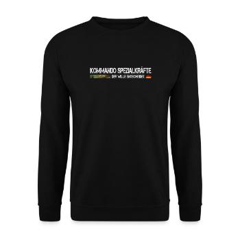KSK Kommando Spezialkräfte Soldat Bundeswehr - Unisex Pullover - Schwarz - Vorne - Alina (178cm) & Michal (187cm)