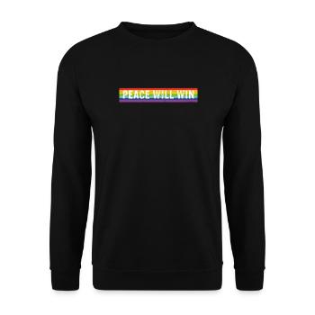 Peace will win spectral colors - Unisex Pullover - Schwarz - Vorne - Alina (178cm) & Michal (187cm)