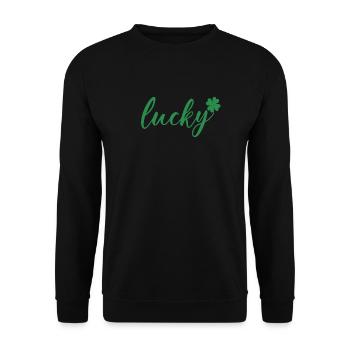 Cadeau de la Saint-Patrick Trèfle Hommes, Femmes, Enfants - Sweat-shirt Unisexe - noir - Devant - Alina (178cm) & Michal (187cm)