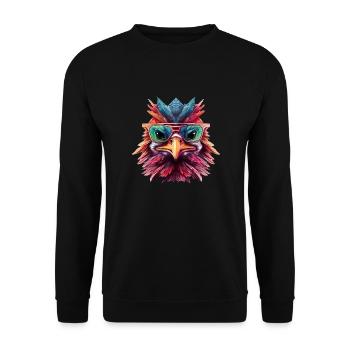 Cadeau de coq cool pour les agriculteurs et les coqs fermiers - Sweat-shirt Unisexe - noir - Devant - Alina (178cm) & Michal (187cm)