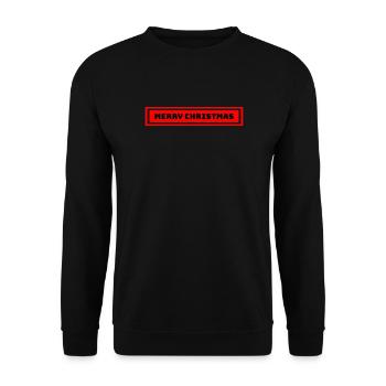Merry Christmas - Unisex Pullover - Schwarz - Vorne - Alina (178cm) & Michal (187cm)
