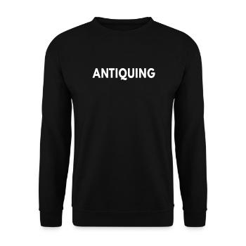 Antiquing - Unisex Sweatshirt - black - Front - Alina (178cm) & Michal (187cm)