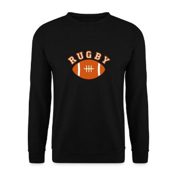 Rugby - Unisex Pullover - Schwarz - Vorne - Alina (178cm) & Michal (187cm)