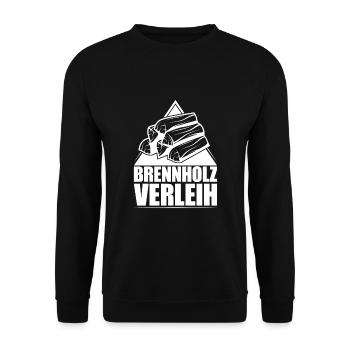 Brennholz Verleih - Unisex Pullover - Schwarz - Vorne - Alina (178cm) & Michal (187cm)