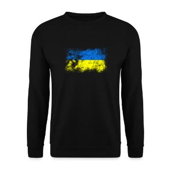 Ukraine - Unisex Pullover - Schwarz - Vorne - Alina (178cm) & Michal (187cm)