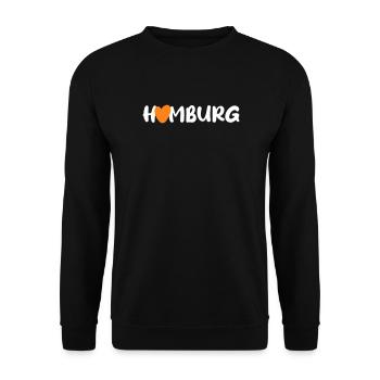 Hambourg coeur vecteur fan port touristique ville hanséatique - Sweat-shirt Unisexe - noir - Devant - Alina (178cm) & Michal (187cm)