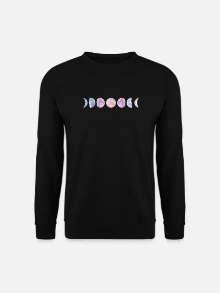 Pastel Moon Phases - Unisex Sweatshirt - black