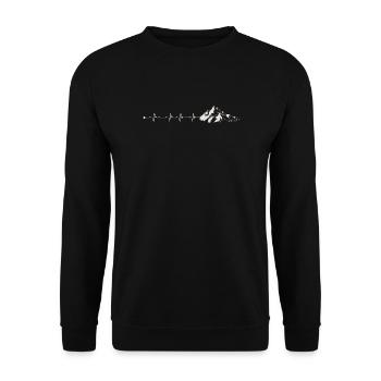 Mountain Pulse Adventure Tee - Unisex Sweatshirt - black - Front - Alina (178cm) & Michal (187cm)