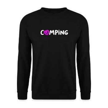 Camping coeur camping-car écriture manuscrite caravane van vie - Sweat-shirt Unisexe - noir - Devant - Alina (178cm) & Michal (187cm)