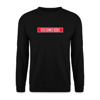 Read Banned Books Verbotene Bücher Lesen Freiheit - Unisex Sweatshirt - black - Front - Alina (178cm) & Michal (187cm)