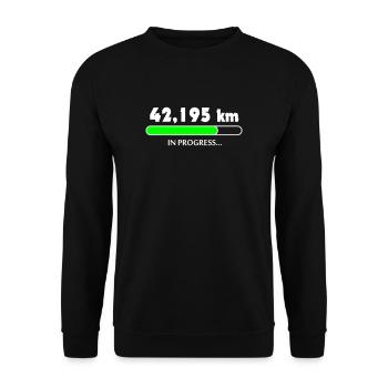 Marathon in progress - Unisex Sweatshirt - black - Front - Alina (178cm) & Michal (187cm)
