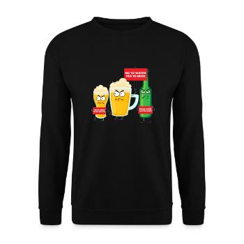 Save Water Drink Beer - Unisex Sweatshirt - black - Front - Alina (178cm) & Michal (187cm)