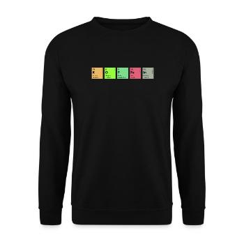 Chemie Koffein - Unisex Pullover - Schwarz - Vorne - Alina (178cm) & Michal (187cm)