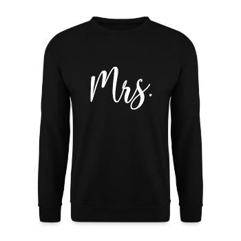 Mrs. Matching Couple Engagement Wedding Honeymoon - Unisex Sweatshirt - black - Front - Alina (178cm) & Michal (187cm)
