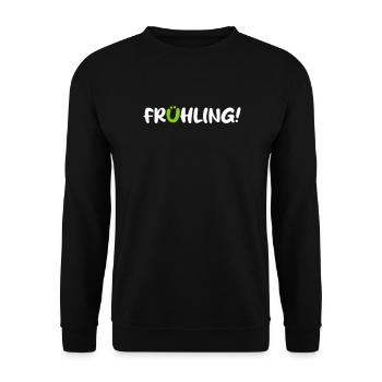 Frühling Saison Camping coole Quotes Comic Gesicht - Unisex Pullover - Schwarz - Vorne - Alina (178cm) & Michal (187cm)