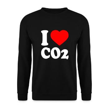 I love co2 - Unisex Sweatshirt - black - Front - Alina (178cm) & Michal (187cm)