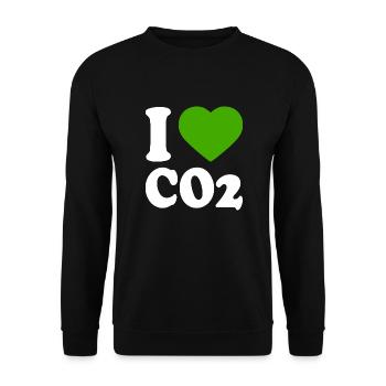 I love co2 - Unisex Sweatshirt - black - Front - Alina (178cm) & Michal (187cm)