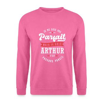 Arthur Parfait Cadeau prenom arthur - Sweat-shirt Unisexe - rose - Devant