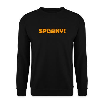 Spooky2_Orange - Sweat-shirt Unisexe - noir - Devant - Alina (178cm) & Michal (187cm)