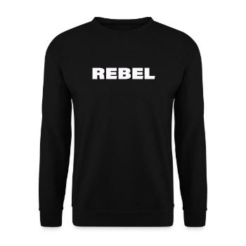 Rebel - Unisex Sweatshirt - black - Front - Alina (178cm) & Michal (187cm)