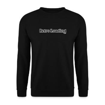Retro Loading - Unisex Pullover - Schwarz - Vorne - Alina (178cm) & Michal (187cm)