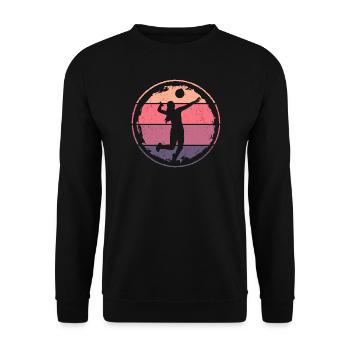 Volleyballerin Volleyballspielerin Volleyball - Unisex Pullover - Schwarz - Vorne - Alina (178cm) & Michal (187cm)