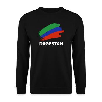Dagestan Dagestani Dagestaner Flagge Wrestler - Unisex Pullover - Schwarz - Vorne - Alina (178cm) & Michal (187cm)