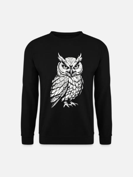 Owl - Unisex Sweatshirt - black