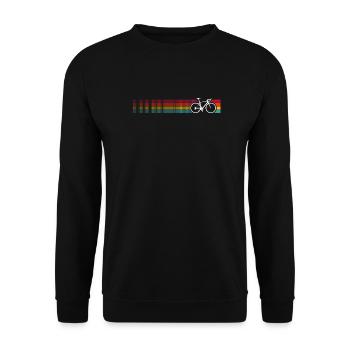 Vibrant Rainbow Bicycle Pattern - Unisex Sweatshirt - black - Front - Alina (178cm) & Michal (187cm)