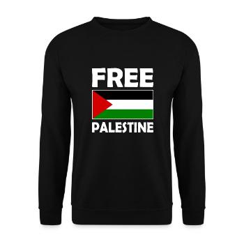 Free palestine - Unisex Sweatshirt - black - Front - Alina (178cm) & Michal (187cm)