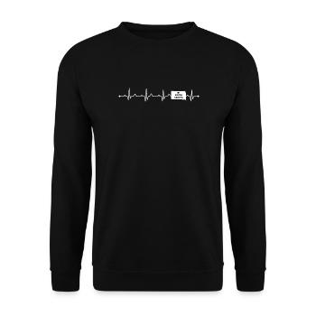 South Dakota State Heart Outline Mount Rushmore - Unisex Sweatshirt - black - Front - Alina (178cm) & Michal (187cm)
