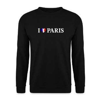 J’adore Paris, France - Sweat-shirt Unisexe - noir - Devant - Alina (178cm) & Michal (187cm)
