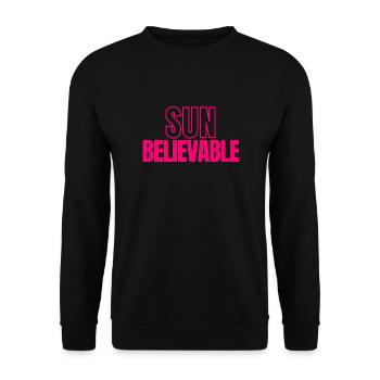 SUNbelievable - Incroyable ! - Sweat-shirt Unisexe - noir - Devant - Alina (178cm) & Michal (187cm)
