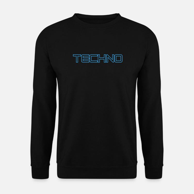 Futuristic techno design with neon lines - Unisex Sweatshirt - black