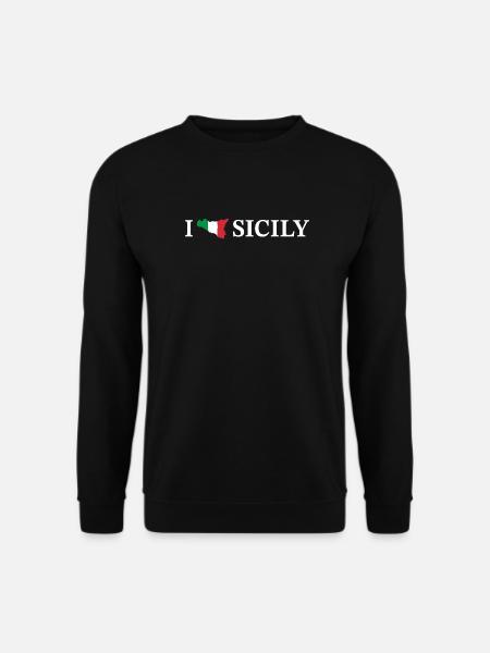 I love Sicily Italien - Unisex Pullover - Schwarz