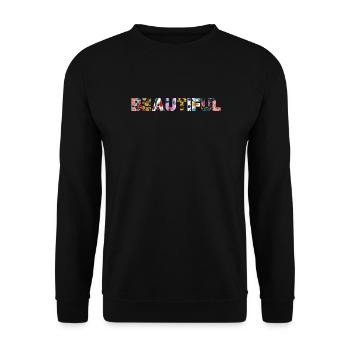Blooming Beautiful - Unisex Sweatshirt - black - Front - Alina (178cm) & Michal (187cm)
