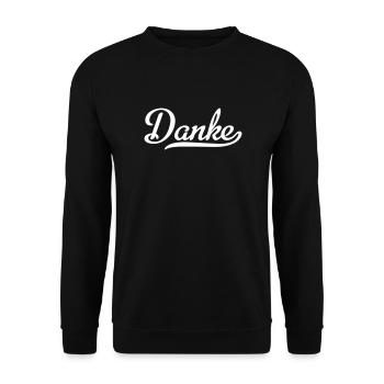Danke - Unisex Pullover - Schwarz - Vorne - Alina (178cm) & Michal (187cm)