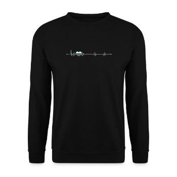 Heartbeat drapeau de la Bulgarie - Sweat-shirt Unisexe - noir - Devant - Alina (178cm) & Michal (187cm)